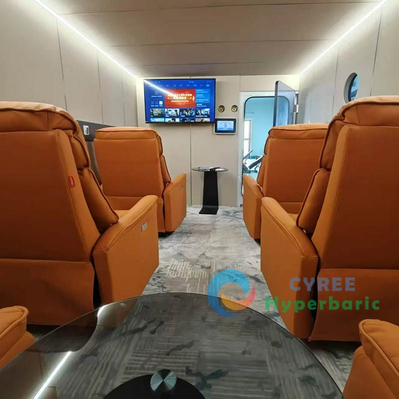 Cámara hiperbárica de oxígeno personalizada para 8 a 10 personas