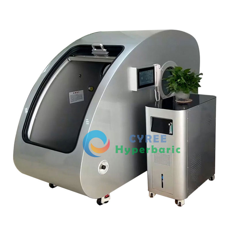 Cámara de presión de aire ATA 2.0 para uso sentado. Máquina de oxígeno hiperbárico monoplaza para uso doméstico y comercial