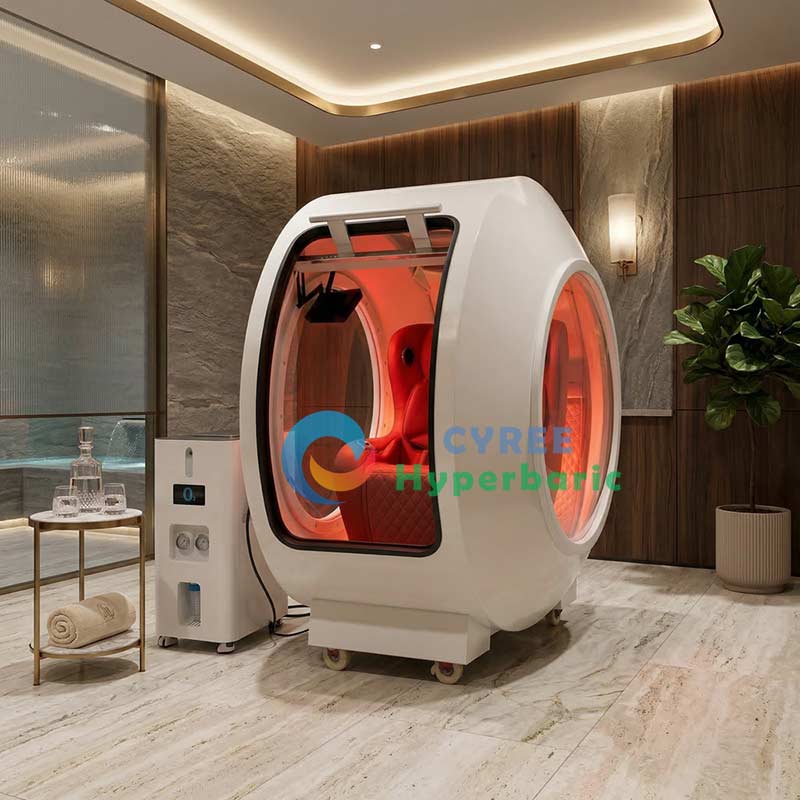 Cámara hiperbárica de oxígeno con diseño de ventanas múltiples ATA 2.0 a la venta: máquina de terapia de oxígeno hiperbárico (HBOT) para pacientes con claustrofobia